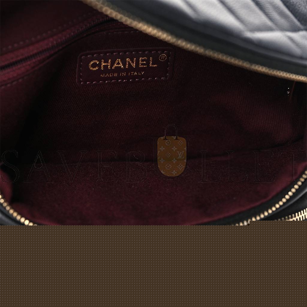 Ch*el caviar quilted business affinity waist belt bag black (19*15*8cm)